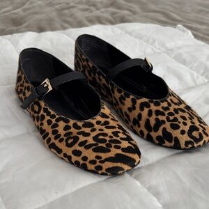 Nordstrom Brand Leopard Print Mary Jane Flats